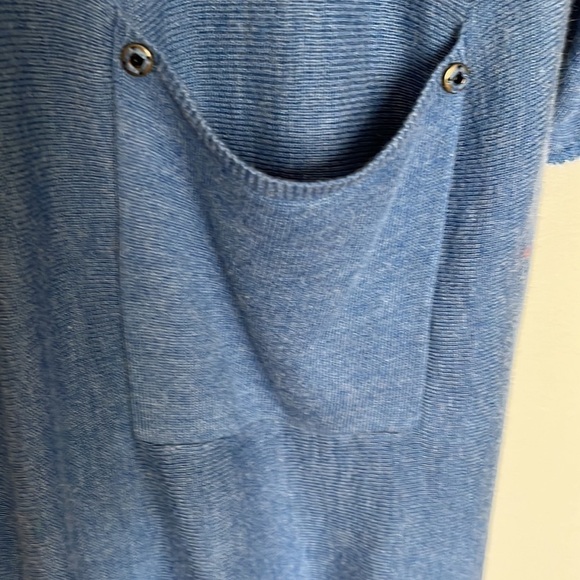 Soft Surroundings Sweater Dress Women's M Blue Slouchy Pocket  Touch of Cashmere - Picture 6 of 12